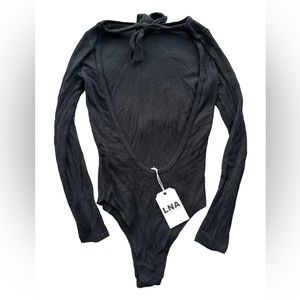 Women’s NWT Los Angeles New York Backless Bodysuit with Bow Detail